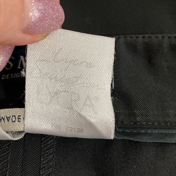 ‘S MaxMara Black Wide Leg Cuffed Trousers Pants Size 36 - Picture 8 of 12